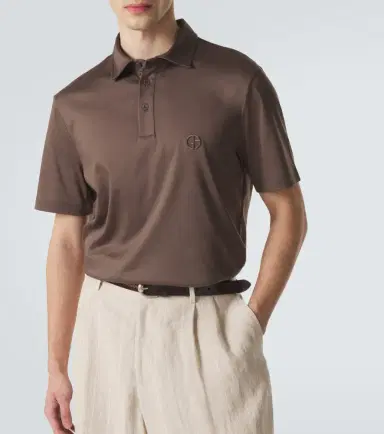 Giorgio Armani Logo cotton polo shirt | Thumbnail 4