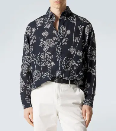 Giorgio Armani Printed cotton seersucker shirt | Thumbnail 2 Giorgio Armani Printed cotton seersucker shirt | Thumbnail 2