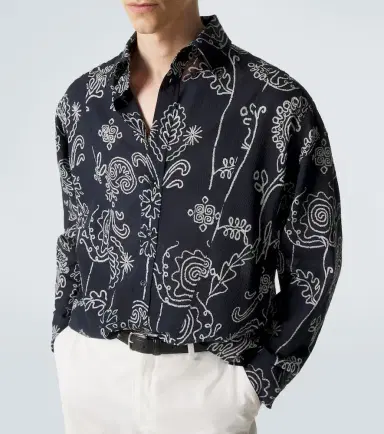 Giorgio Armani Printed cotton seersucker shirt | Thumbnail 5 Giorgio Armani Printed cotton seersucker shirt | Thumbnail 5