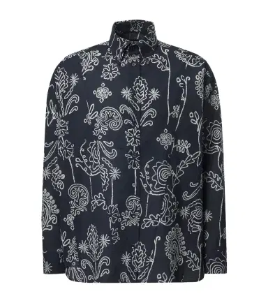Giorgio Armani Printed cotton seersucker shirt | Thumbnail 1 Giorgio Armani Printed cotton seersucker shirt | Thumbnail 1