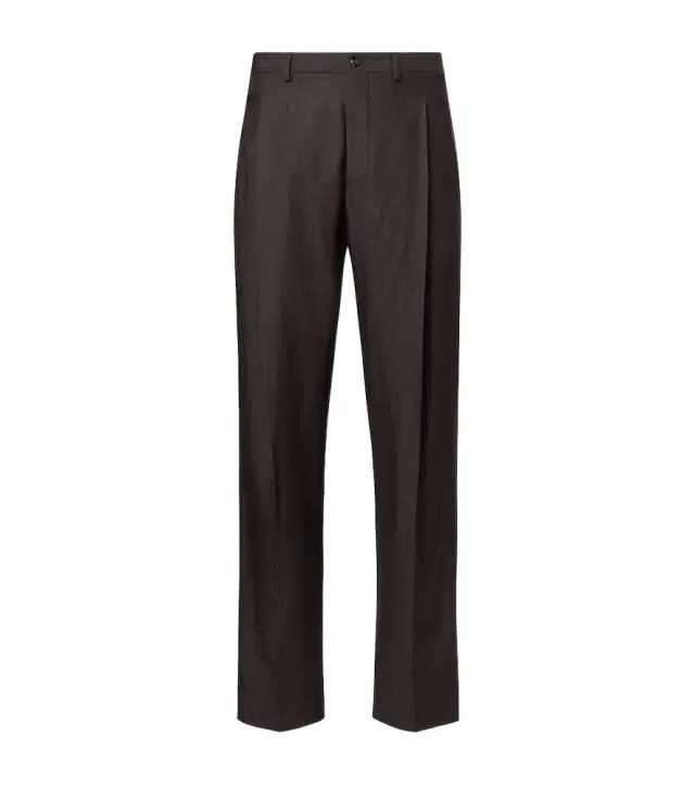 Giorgio Armani Wool, abacá, and silk wide-leg pants