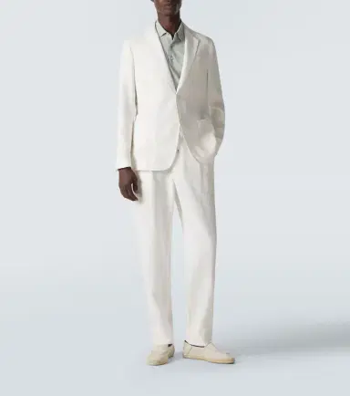 Giorgio Armani Linen canvas tapered pants | Thumbnail 2