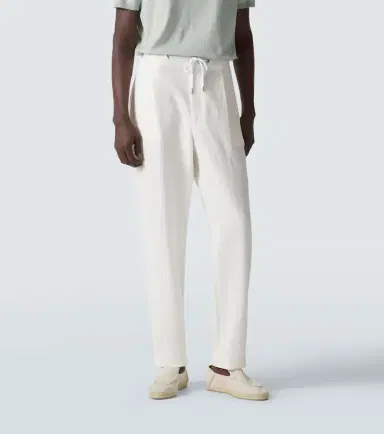 Giorgio Armani Linen canvas tapered pants | Thumbnail 3