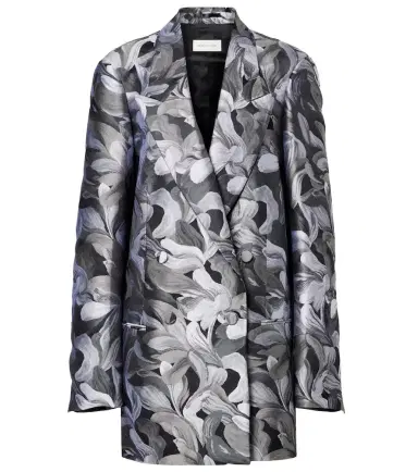 Dries Van Noten Double-breasted jacquard blazer | Thumbnail 1