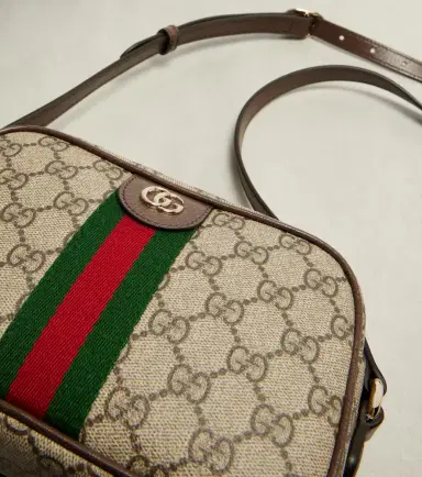 Gucci Ophidia Small leather-trimmed crossbody bag | Thumbnail 3