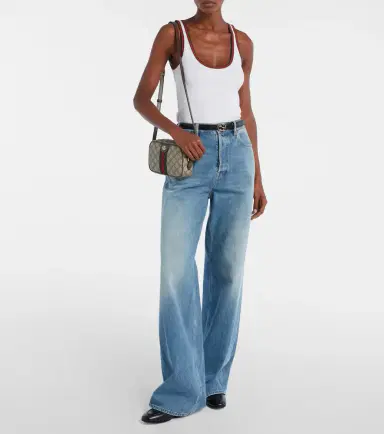 Gucci Ophidia Small leather-trimmed crossbody bag | Thumbnail 5