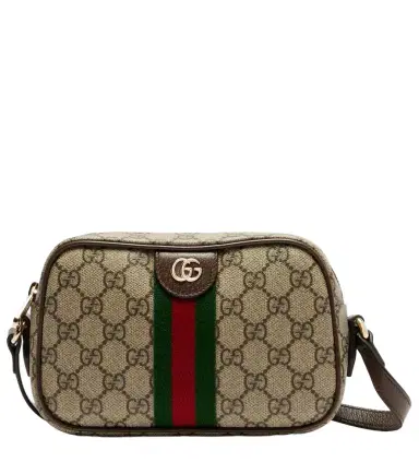 Gucci Ophidia Small leather-trimmed crossbody bag | Thumbnail 1