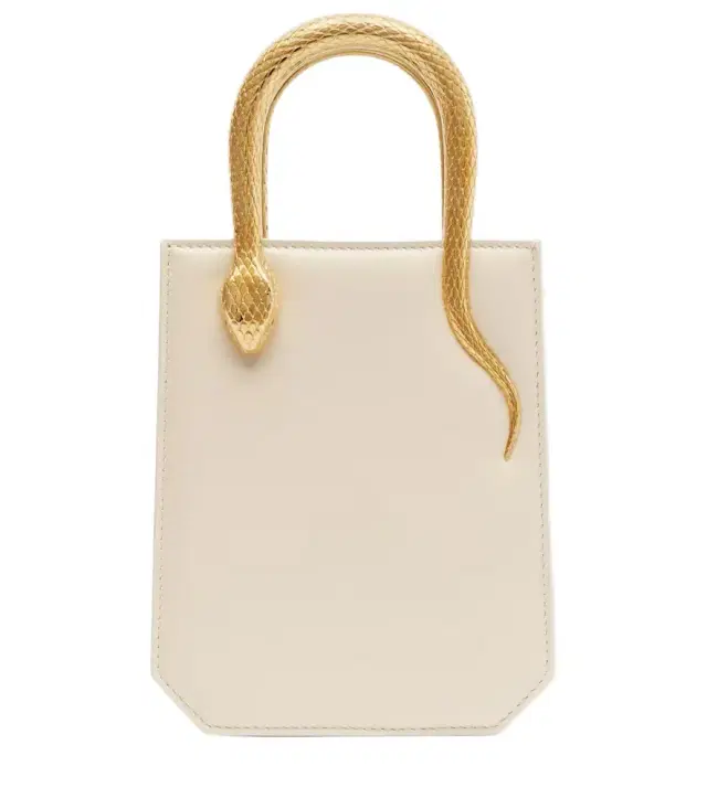 Bvlgari Serpentine Small embellished leather top-handle bag