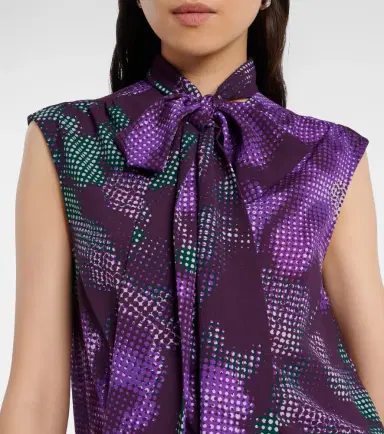 Dries Van Noten Floral tie-neck top | Thumbnail 2