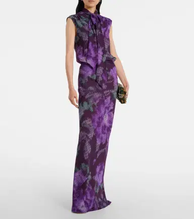 Dries Van Noten Floral tie-neck top | Thumbnail 5