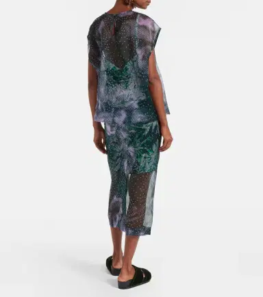 Dries Van Noten Printed silk organza top | Thumbnail 6