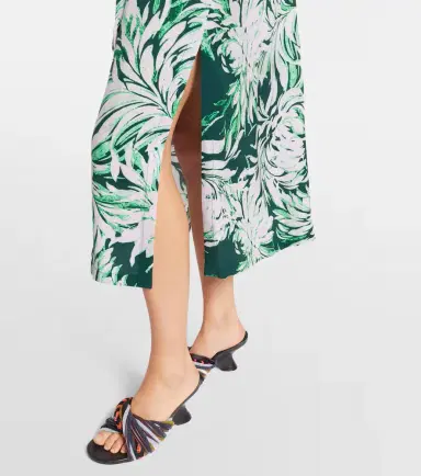 Dries Van Noten Printed tie-neck midi dress | Thumbnail 2
