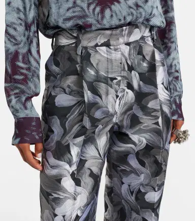 Dries Van Noten Jacquard high-rise wool straight pants | Thumbnail 3 Dries Van Noten Jacquard high-rise wool straight pants | Thumbnail 3