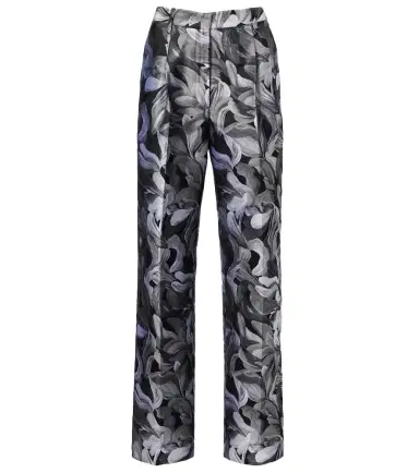 Dries Van Noten Jacquard high-rise wool straight pants | Thumbnail 1 Dries Van Noten Jacquard high-rise wool straight pants | Thumbnail 1