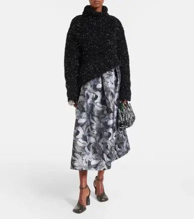 Dries Van Noten Jacquard midi skirt | Thumbnail 3