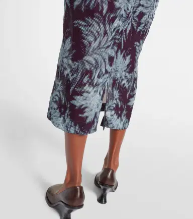 Dries Van Noten Printed ruched midi skirt | Thumbnail 4