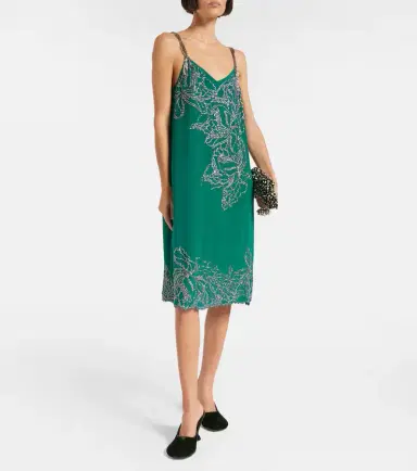 Dries Van Noten Beaded silk slip dress | Thumbnail 2