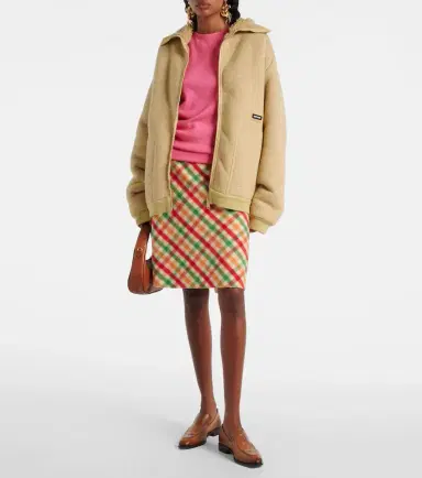 Miu Miu Logo fleece blouson | Thumbnail 2 Miu Miu Logo fleece blouson | Thumbnail 2