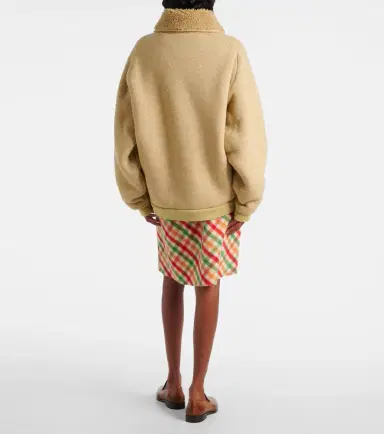 Miu Miu Logo fleece blouson | Thumbnail 6 Miu Miu Logo fleece blouson | Thumbnail 6
