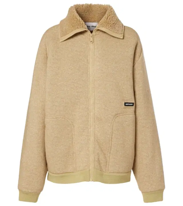 Logo fleece blouson