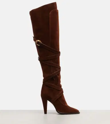 Saint Laurent Suede knee-high boots | Thumbnail 3 Saint Laurent Suede knee-high boots | Thumbnail 3