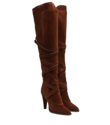 Saint Laurent Suede knee-high boots | Thumbnail 1 Saint Laurent Suede knee-high boots | Thumbnail 1