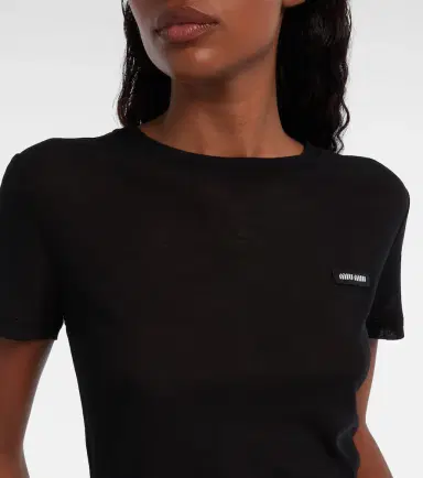 Miu Miu Cotton jersey T-shirt | Thumbnail 4