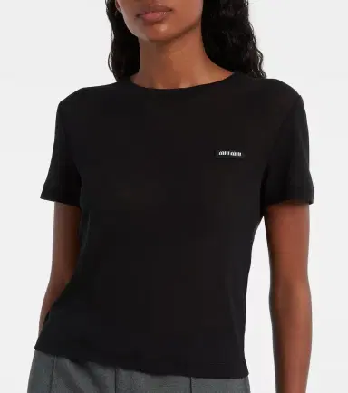 Miu Miu Cotton jersey T-shirt | Thumbnail 5