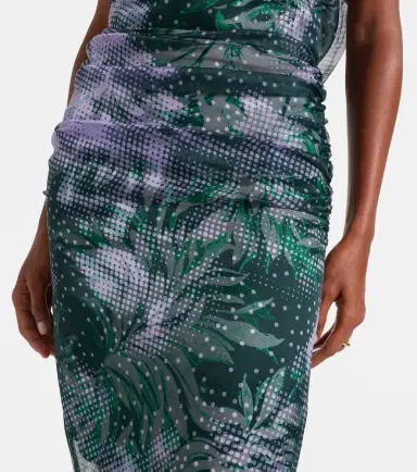 Dries Van Noten Printed silk-blend midi skirt | Thumbnail 2
