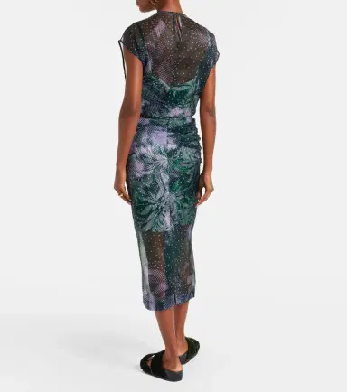 Dries Van Noten Printed silk-blend midi skirt | Thumbnail 3