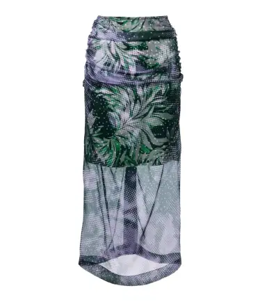 Dries Van Noten Printed silk-blend midi skirt | Thumbnail 1