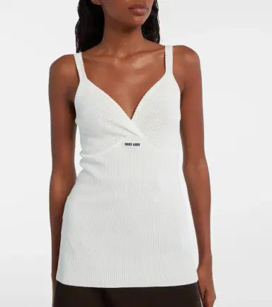 Miu Miu Lace-trimmed cotton top | Thumbnail 5