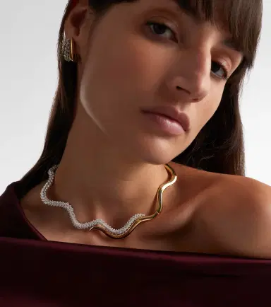 YEPREM Golden Strada 18kt white and yellow gold necklace with diamonds | Thumbnail 4 YEPREM Golden Strada 18kt white and yellow gold necklace with diamonds | Thumbnail 4