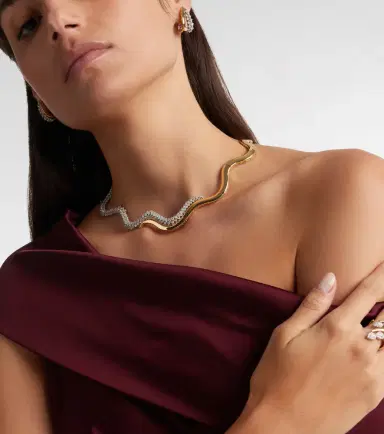 YEPREM Golden Strada 18kt white and yellow gold necklace with diamonds | Thumbnail 5 YEPREM Golden Strada 18kt white and yellow gold necklace with diamonds | Thumbnail 5