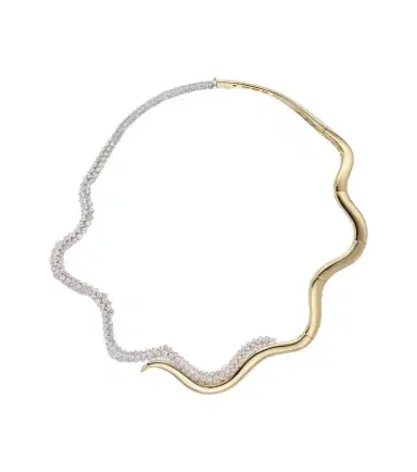 YEPREM Golden Strada 18kt white and yellow gold necklace with diamonds | Thumbnail 1 YEPREM Golden Strada 18kt white and yellow gold necklace with diamonds | Thumbnail 1