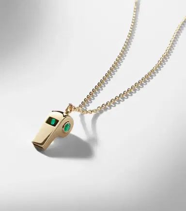 Anita Ko 18kt gold pendant necklace with emeralds | Thumbnail 6