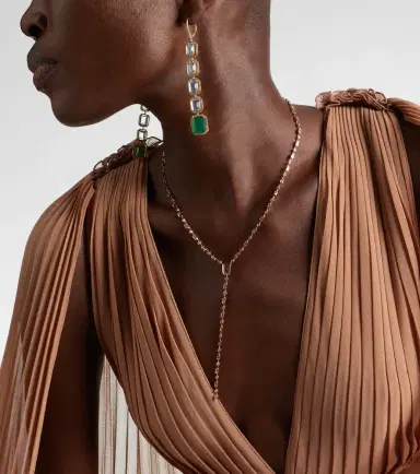 SHAY JEWELRY Y 18kt rose gold lariat necklace with sapphires | Thumbnail 5