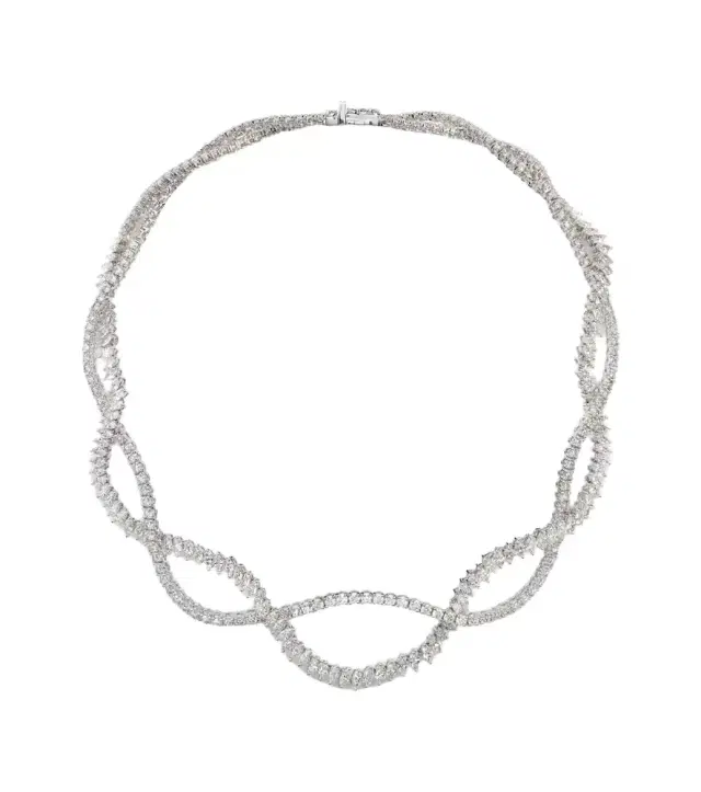Yeprem Y-Couture 18kt white gold necklace with diamonds