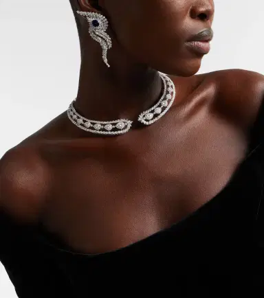 YEPREM Y-Couture 18kt white gold choker with diamonds | Thumbnail 5