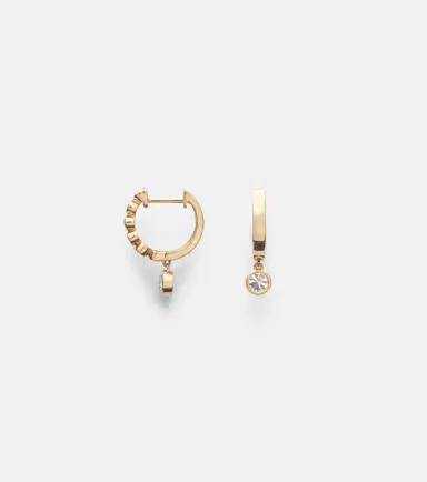 Anita Ko Melrose 18kt gold huggie earrings with diamonds | Thumbnail 4 Anita Ko Melrose 18kt gold huggie earrings with diamonds | Thumbnail 4