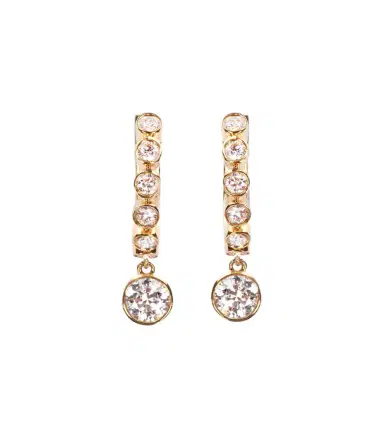 Anita Ko Melrose 18kt gold huggie earrings with diamonds | Thumbnail 1 Anita Ko Melrose 18kt gold huggie earrings with diamonds | Thumbnail 1