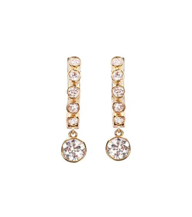 Anita Ko Melrose 18kt gold huggie earrings with diamonds