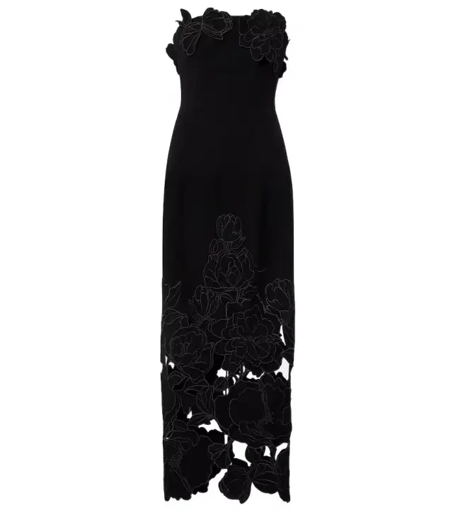 Rayna floral-appliqué midi dress