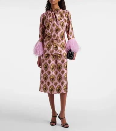 Dolce & Gabbana Printed silk midi skirt | Thumbnail 3