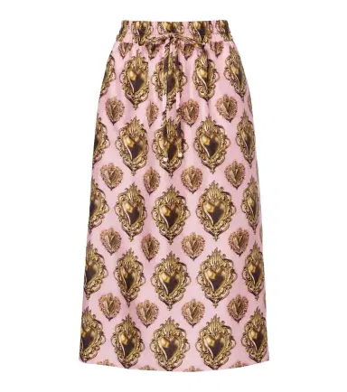 Dolce & Gabbana Printed silk midi skirt | Thumbnail 1
