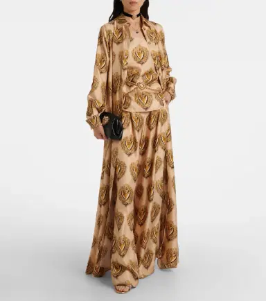 Dolce & Gabbana Printed silk shirt dress | Thumbnail 2 Dolce & Gabbana Printed silk shirt dress | Thumbnail 2