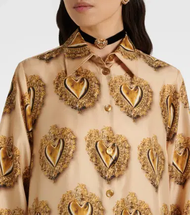 Dolce & Gabbana Printed silk shirt dress | Thumbnail 3 Dolce & Gabbana Printed silk shirt dress | Thumbnail 3