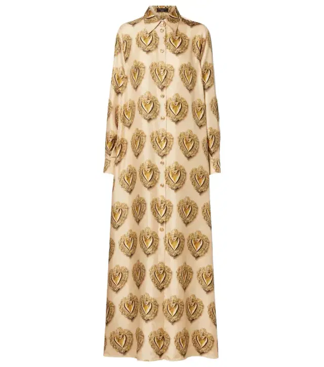 Dolce & Gabbana Printed silk shirt dress