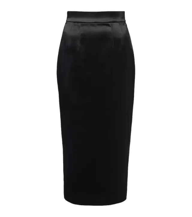High-rise satin pencil skirt