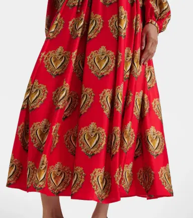 Dolce & Gabbana Printed silk satin maxi skirt | Thumbnail 4